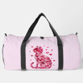 Floral Cat Silhouette Art Plunjezak (Achterkant)