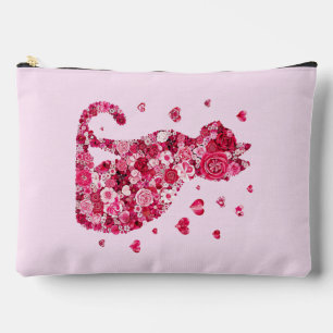 Floral Cat Silhouette ArtFaux Ingepakt Canvas Prin Etui