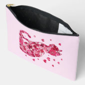 Floral Cat Silhouette ArtFaux Ingepakt Canvas Prin Etui (Open)