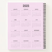 Floral Cat Silhouette ArtFaux Ingepakt Canvas Prin Notitieboek (Achterkant)