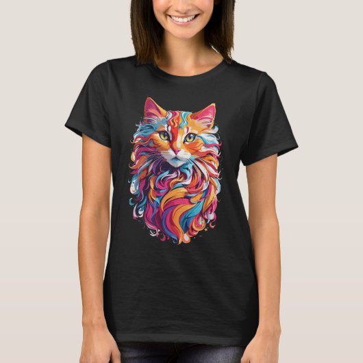 Floral Cat T-shirt (Voorkant)