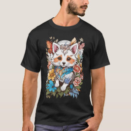 Floral Cat T-shirt