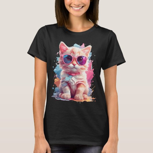 Floral Cat T-shirt (Voorkant)