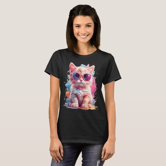 Floral Cat T-shirt (Voorkant volledig)