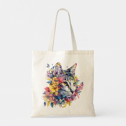 Floral Cat Tas (Achterkant)
