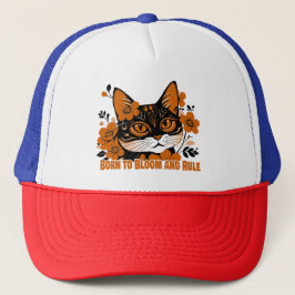 Floral Cat Trucker Pet