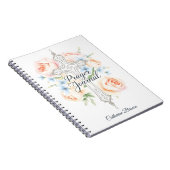 Floral Catholic Cross Script Prayer Journal Notitieboek (Rechterzijde)