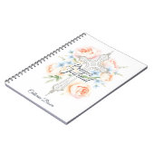 Floral Catholic Cross Script Prayer Journal Notitieboek (Linkerzijde)
