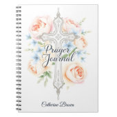 Floral Catholic Cross Script Prayer Journal Notitieboek (Voorkant)
