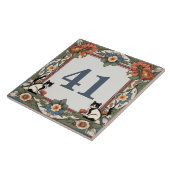 Floral Cats Custom Huisnummer Bord Teken Plaque Tegeltje (Zijkant)