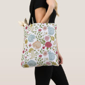 Floral Cats Pattern Herbruikbare Canvas tas (Dichtbij)
