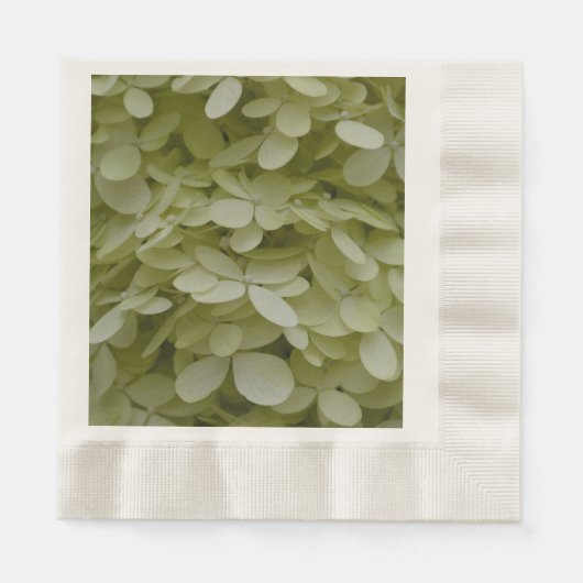 Floral Celadon Green Hydrangea Servet (Voorkant)