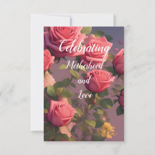 Floral Celebrating Motherhood and Love Briefkaart (Voorkant)