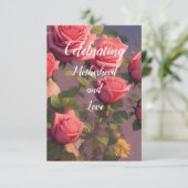 Floral Celebrating Motherhood and Love Briefkaart (Staand voorkant)