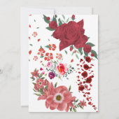 Floral Celebration Invitation Kaart – levendige tu (Achterkant)