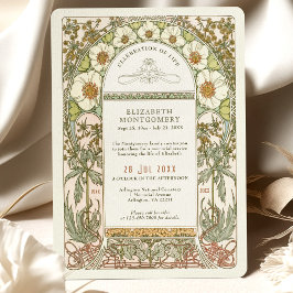 Floral Celebration of Life by Alphonse Mucha Kaart