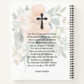Floral Celebration of Life Funeral Guest Book Notitieboek (Achterkant)