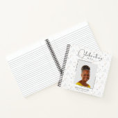 Floral Celebration of Life Funeral Guest Book Notitieboek (Binnen)