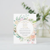 Floral Celebration of Life Funeral Invitation Aankondigingskaart (Staand voorkant)