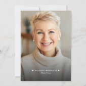 Floral Celebration of Life Photo Funeral Memorial Kaart (Achterkant)