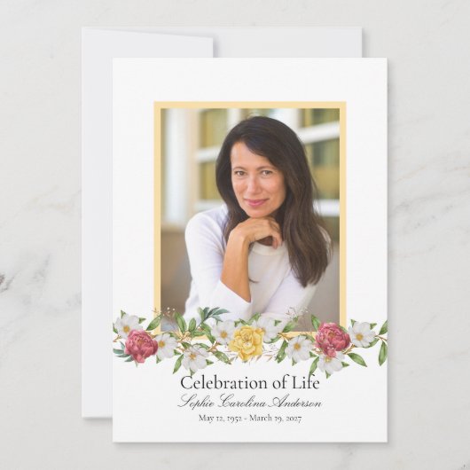 Floral Celebration of Life Programma (Voorkant)