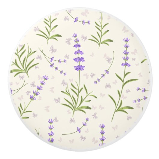 Floral Ceramic Knob. Keramische Knop (Voorkant)