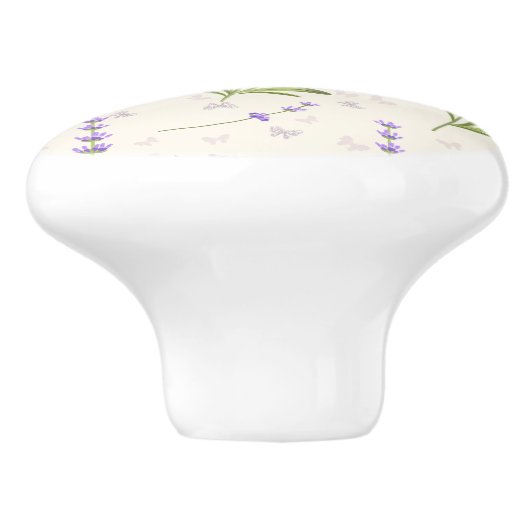 Floral Ceramic Knob. Keramische Knop (Zijkant)