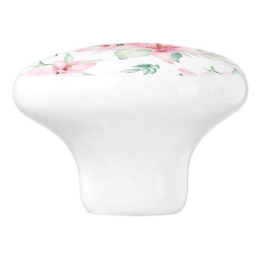 Floral Ceramic Knob. Keramische Knop (Zijkant)