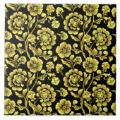 Floral Ceramic Tile Tegeltje (Voorkant)