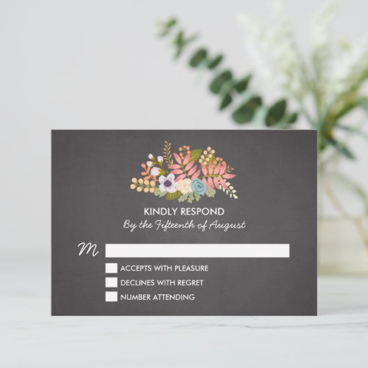 FLORAL CHALKBOARD | AFBEELDING VAN RSVP (Staand voorkant)