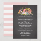 FLORAL CHALKBOARD | AFBEELDINGSINVITATIE KAART (Voorkant / Achterkant)