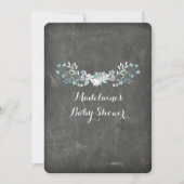  Floral Chalkboard Baby Shower Invitaties Kaart (Voorkant)