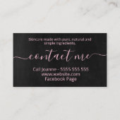 Floral Chalkboard Bath Body Spa Soap Skincare Visitekaartje (Achterkant)