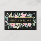 Floral Chalkboard Bath Body Spa Soap Skincare Visitekaartje (Voorkant)