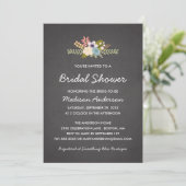 FLORAL CHALKBOARD | BRIDAL SHOWER INVITATION KAART (Staand voorkant)