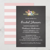 FLORAL CHALKBOARD | BRIDAL SHOWER INVITATION KAART (Voorkant / Achterkant)