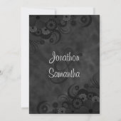 Floral Chalkboard bruiloft repetitie diner uitnodi Kaart (Achterkant)