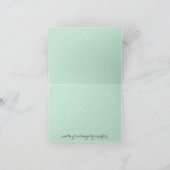 Floral Chalkboard Hartelijk dank (mint) Bedankkaart (Binnen)