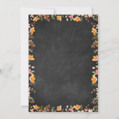 Floral Chalkboard Moederdag Brunch Kaart (Achterkant)