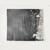 Floral Chalkboard Photo Booth Achtergrond Wandkleed (Voorkant (horizontaal))