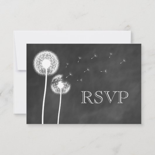 Floral Chalkboard RSVP (Achterkant)