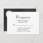 Floral Chalkboard RSVP (Voorkant / Achterkant)