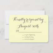 Floral Chalkboard RSVP (geel) (Voorkant)