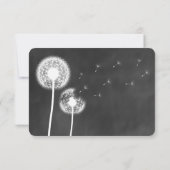 Floral Chalkboard RSVP (geel) Kaartje (Achterkant)