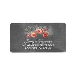 Floral Chalkboard Rustic Wedding Etiket