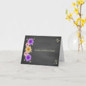 Floral Chalkboard Rustic Wedding Kaart (Gele Bloem)