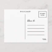 Floral Chalkboard Save the Date Briefkaarten (Achterkant)