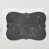 Floral Chalkboard Vrijgezellenfeest Invite (roze) Kaart (Achterkant)