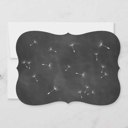 Floral Chalkboard Vrijgezellenfeest Invite (roze) Kaart (Achterkant)