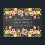 Floral Chalkboard Vrijgezellenfeest Recept Kaarten<br><div class="desc">Elegante  Bloemen Krijtbord Vrijgezellenfeest Recept Kaarten. Deze receptenkaarten kunnen worden gepersonaliseerd voor uw speciale gelegenheid en zouden het perfecte accessoire zijn voor elke bruiloft,  vrijgezellenfeest,  verlovingsfeest,  verjaardagsfeest en nog veel,  veel meer.</div>